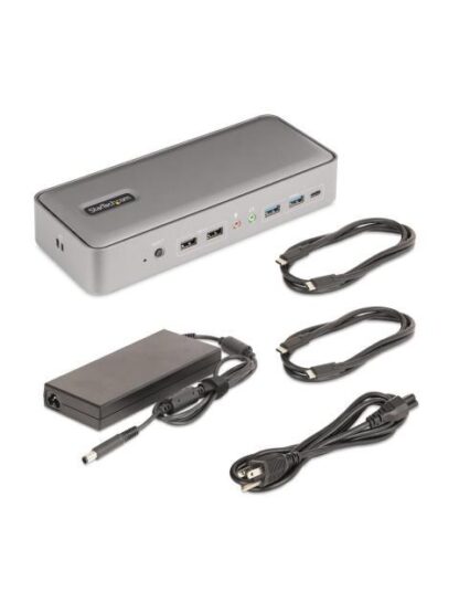 STARTECH  DOCKING STATION 129N-USBC-KVM-DOCK USB-C 2X USB 3.0 3X USB-C 2X USB 2.0 2X DISPLAYPORT 1X RJ-45 GRIS - Image 7