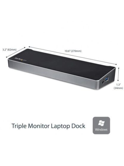 STARTECH  DOCKING STATION USB3DOCKH2DP 5X USB 3.0 1X RJ-45 2X DISPLAYPORT