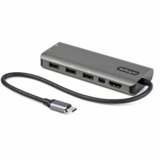 STARTECH  DOCKING STATION USB C 3X USB 3.1 1X HDMI 1X MINI DISPLAYPORTS NEGRO-PLATA