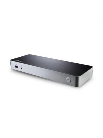 STARTECH  DOCKING STATION USB-C DE DOS PANTALLAS PARA LAPTOP 4X USB 3.0 2X HDMI NEGRO-PLATA