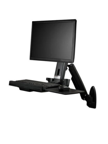 STARTECH  ESTACION DE TRABAJO DE PIE Y SENTADO WALLSTS1 MONTAJE EN PARED HASTA 8KG PARA MONITOR 24 NEGRO