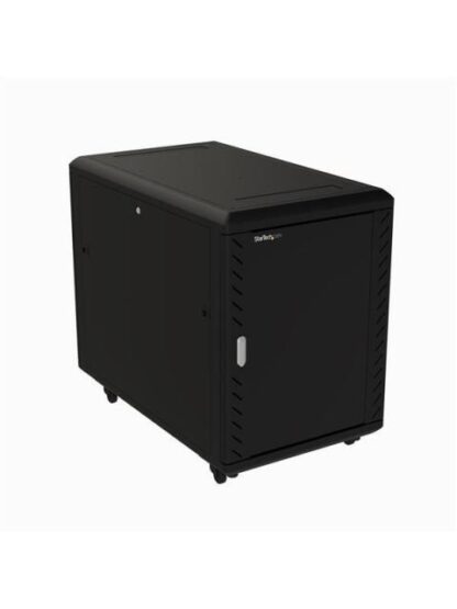 STARTECH  GABINETE PARA SERVIDOR 15U HASTA 800KG NEGRO - INCLUYE RUEDAS Y NIVELADORES