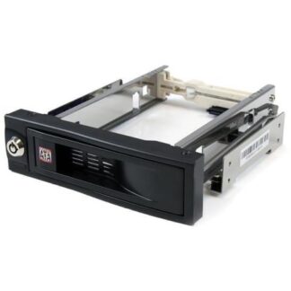 STARTECH  HSB100SATBK RACK MOVIL DE ALUMINIO DE 5.25 PARA UN DISCO DURO HDD SATA DE 3.5 SIN BANDEJA - HOT SWAP