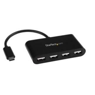STARTECH  HUB CONCENTRADOR USB-C 4 PUERTOS USB 2.0 480 MBIT-S NEGRO