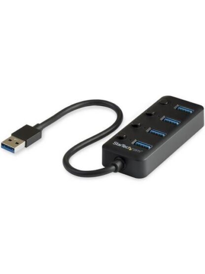 STARTECH  HUB USB A 3.0 DE 4 PUERTOS 5000 MBIT-S NEGRO
