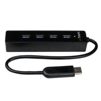 STARTECH  HUB USB A 3.0 MACHO - 4X USB A 3.0 HEMBRA 5000 MBIT-S 15CM NEGRO