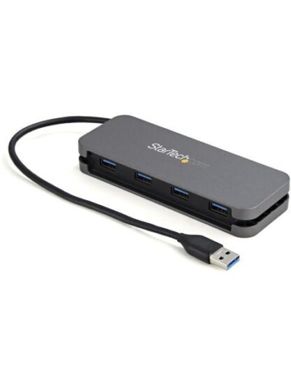 STARTECH  HUB USB A MACHO - 4X PUERTOS USB A 3.0 5000 MBIT-S NEGRO-GRIS