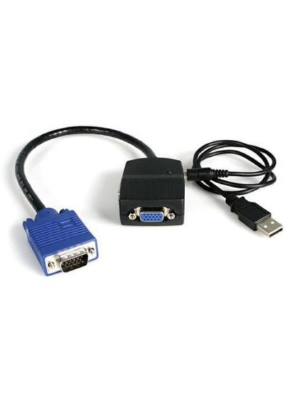 STARTECH  MINI DUPLICADOR DIVISOR DE VIDEO VGA DE 2 PUERTOS USB NEGRO