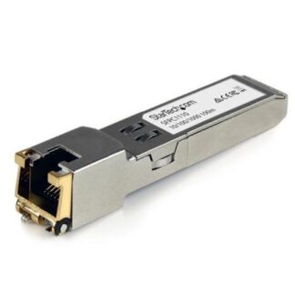 STARTECH  MODULO TRANSCEPTOR DE FIBRA OPTICA SFP GIGABIT CONECTOR RJ45 ETHERNET COMPATIBLE CISCO MINI GBIC 100M