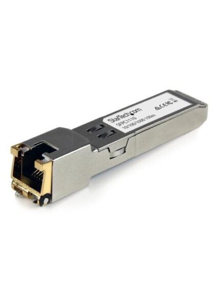 STARTECH  MODULO TRANSCEPTOR DE FIBRA OPTICA SFP GIGABIT CONECTOR RJ45 ETHERNET COMPATIBLE CISCO MINI GBIC 100M