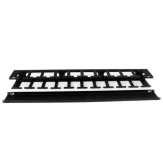 STARTECH  PANEL CANALETA HORIZONTAL DE 1U CON CUBIERTA PARA GESTION DE CABLEADO EN RACKS Y PERFORACIONES LATERALES