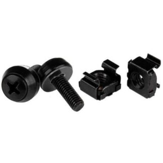 STARTECH  PAQUETE DE 100 TORNILLOS Y TUERCAS JAULA CAGE NUTS M5 X 12MM NEGRO