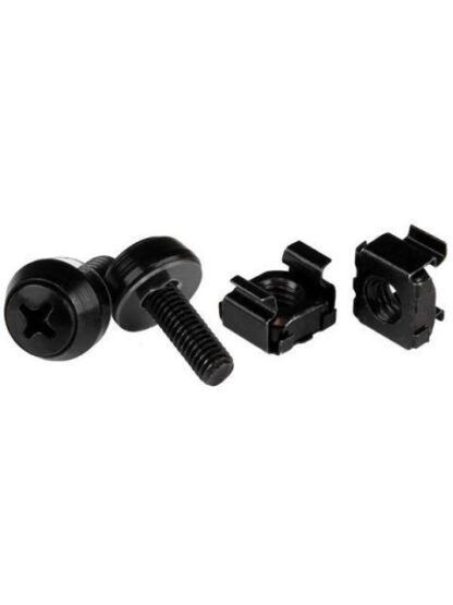 STARTECH  PAQUETE DE 100 TORNILLOS Y TUERCAS JAULA CAGE NUTS M5 X 12MM NEGRO