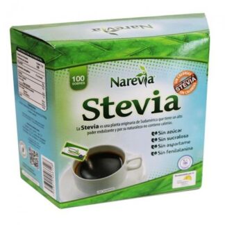 STEVIA ENDULZANTE NATURAL C 100 SOBS. NAREVIA ENDULZANTE