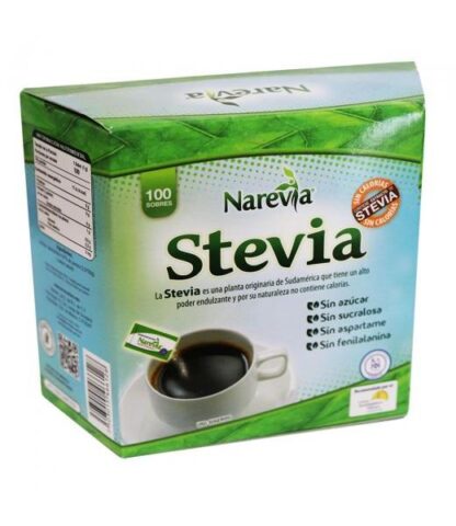 STEVIA ENDULZANTE NATURAL C 100 SOBS. NAREVIA ENDULZANTE