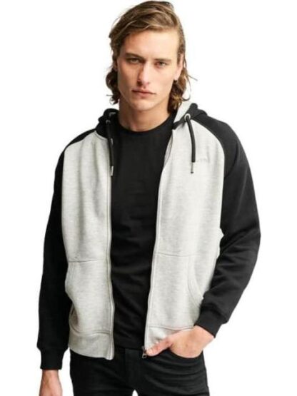 SUDADERA ABIERTA CON CAPUCHA GRIS NEXT CO - Image 2