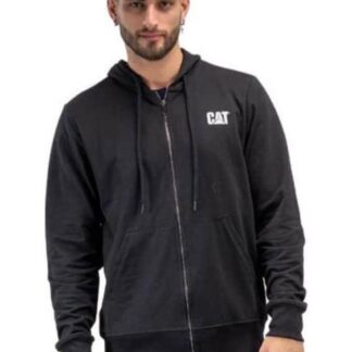 SUDADERA ABIERTA CON CAPUCHA NEGRO CATERPILLAR