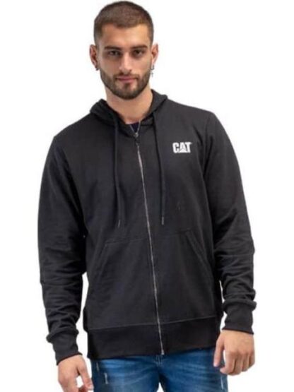 SUDADERA ABIERTA CON CAPUCHA NEGRO CATERPILLAR