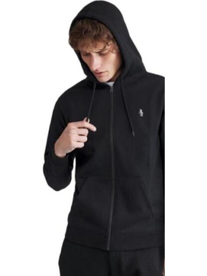 SUDADERA ABIERTA CON CAPUCHA NEGRO HPC POLO