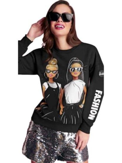 SUDADERA BARBIE NEGRO BARBIE