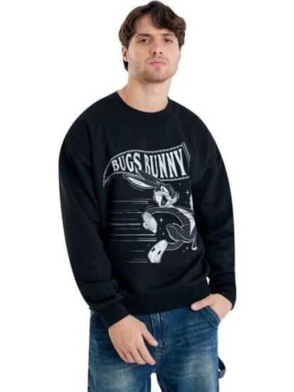 SUDADERA BUGS BUNNY NEGRO LOONEY TUNES - Image 3