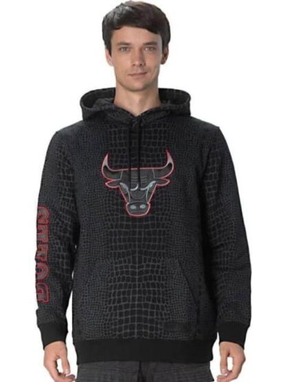 SUDADERA BULLS HOOD NEGRO NBA - Image 2