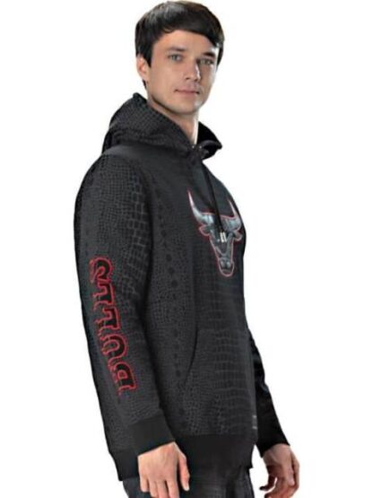 SUDADERA BULLS HOOD NEGRO NBA - Image 3