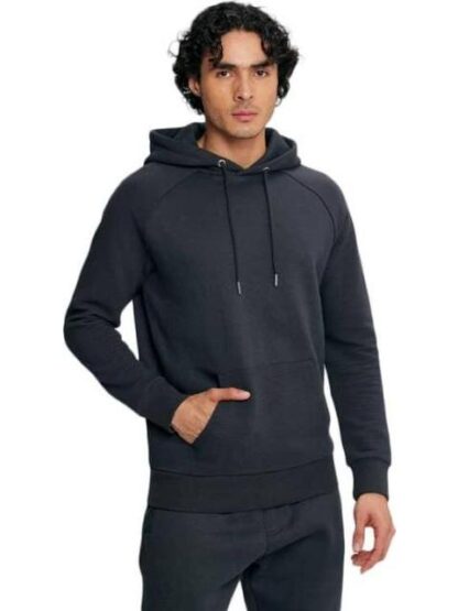 SUDADERA CERRADA CON CAPUCHA GRIS HARD SODA