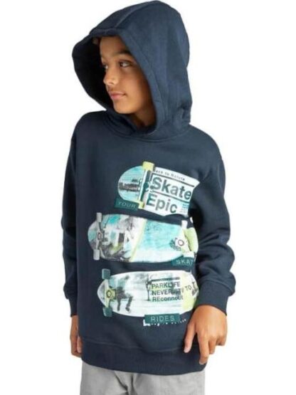 SUDADERA CON CAPUCHA AZUL MARINO NEXT CO - Image 3