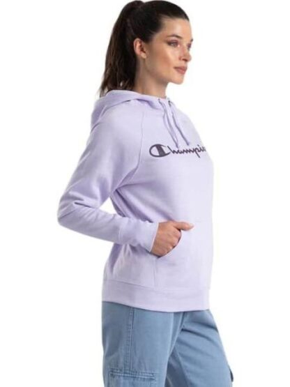 SUDADERA CON CAPUCHA LILA CHAMPION - Image 2