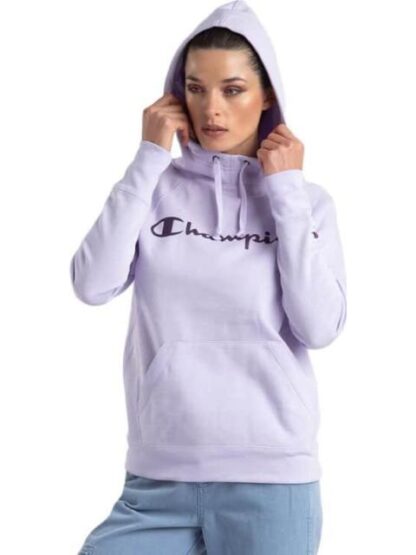 SUDADERA CON CAPUCHA LILA CHAMPION - Image 3