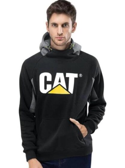 SUDADERA CON CAPUCHA NEGRO CATERPILLAR