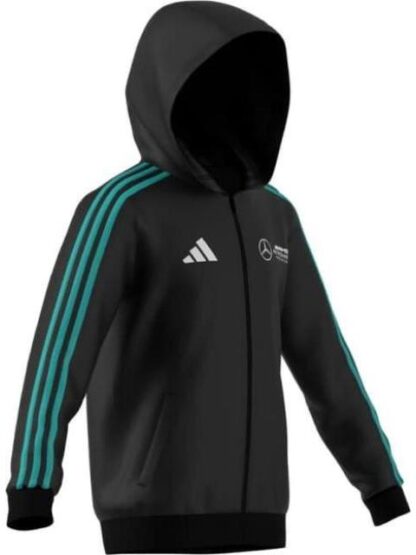 SUDADERA CON CIERRE MERCEDES AMG DNA NEGRO ADIDAS - Image 2