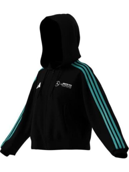 SUDADERA CON CIERRE MERCEDES AMG DNA NEGRO ADIDAS - Image 3