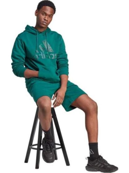 SUDADERA CON GORRO ESSENTIALS VERDE ADIDAS - Image 4