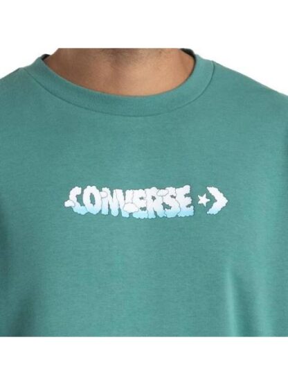 SUDADERA CONVERSE ENTRE LAS NUBES AZUL TURQUESA CONVERSE - Image 5