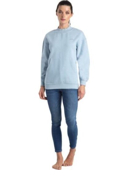 SUDADERA CREW W AZUL SKECHERS1