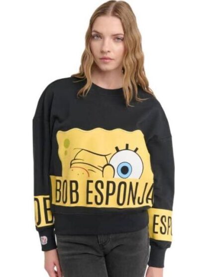 SUDADERA DAMA NEGRO BOB ESPONJA - Image 2