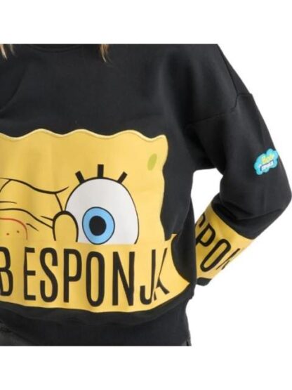 SUDADERA DAMA NEGRO BOB ESPONJA - Image 4