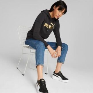 SUDADERA ESSENTIALS+ LOGO METALICO NEGRO PUMA