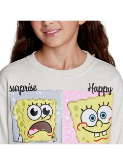 SUDADERA ESTAMPADA APLICACIONES BEIGE BOB ESPONJA - Image 5