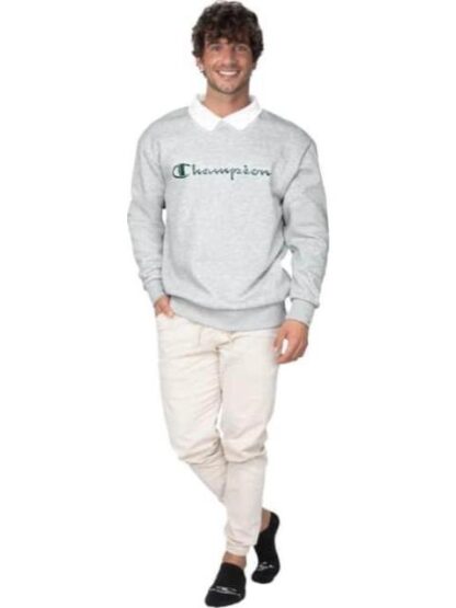 SUDADERA ESTAMPADA GRIS CHAMPION