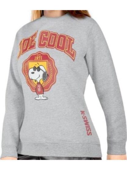 SUDADERA K-SWISS CREW SNOOPY W GRIS K-SWISS