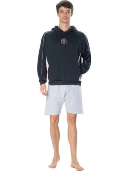 SUDADERA MIAMI HOOD NEGRO MSP