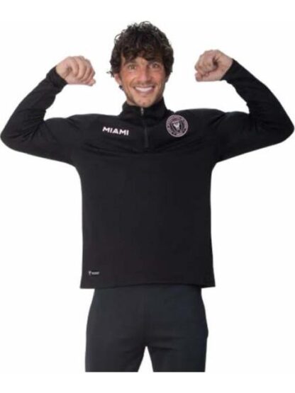 SUDADERA MIAMI TOP 1 4 ZIP NEGRO MSP