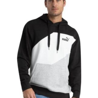 SUDADERA PUMA POWER COLORBLOCK BLANCO/NEGRO PUMA