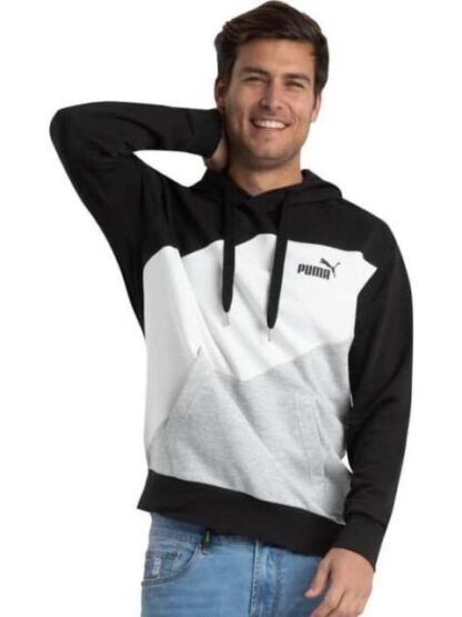 SUDADERA PUMA POWER COLORBLOCK BLANCO/NEGRO PUMA - Image 2