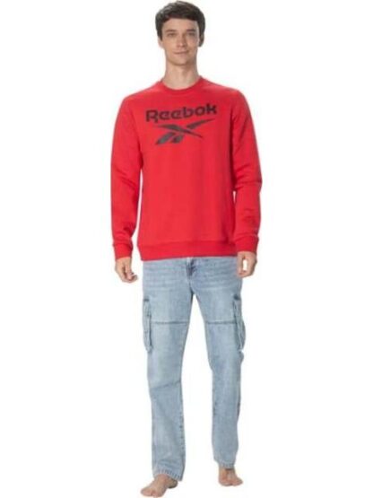 SUDADERA REEBOK IDENTITY BIG LOGO FLEECE CREW ROJO REEBOK