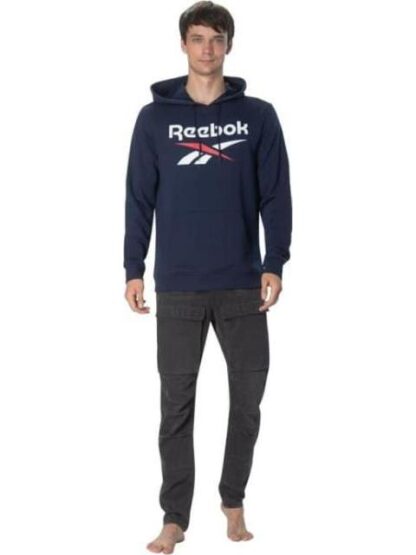 SUDADERA REEBOK IDENTITY BIG LOGO FT HOODIE AZUL REEBOK