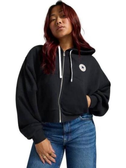 SUDADERA RETRO CHUCK FZ GRAPHIC HOODIE NEGRO CONVERSE - Image 2